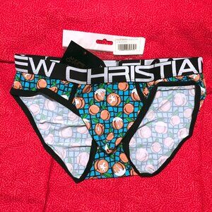 Andrew Christian Peach Splatter Brief Size LARGE 🆕🩲🌟